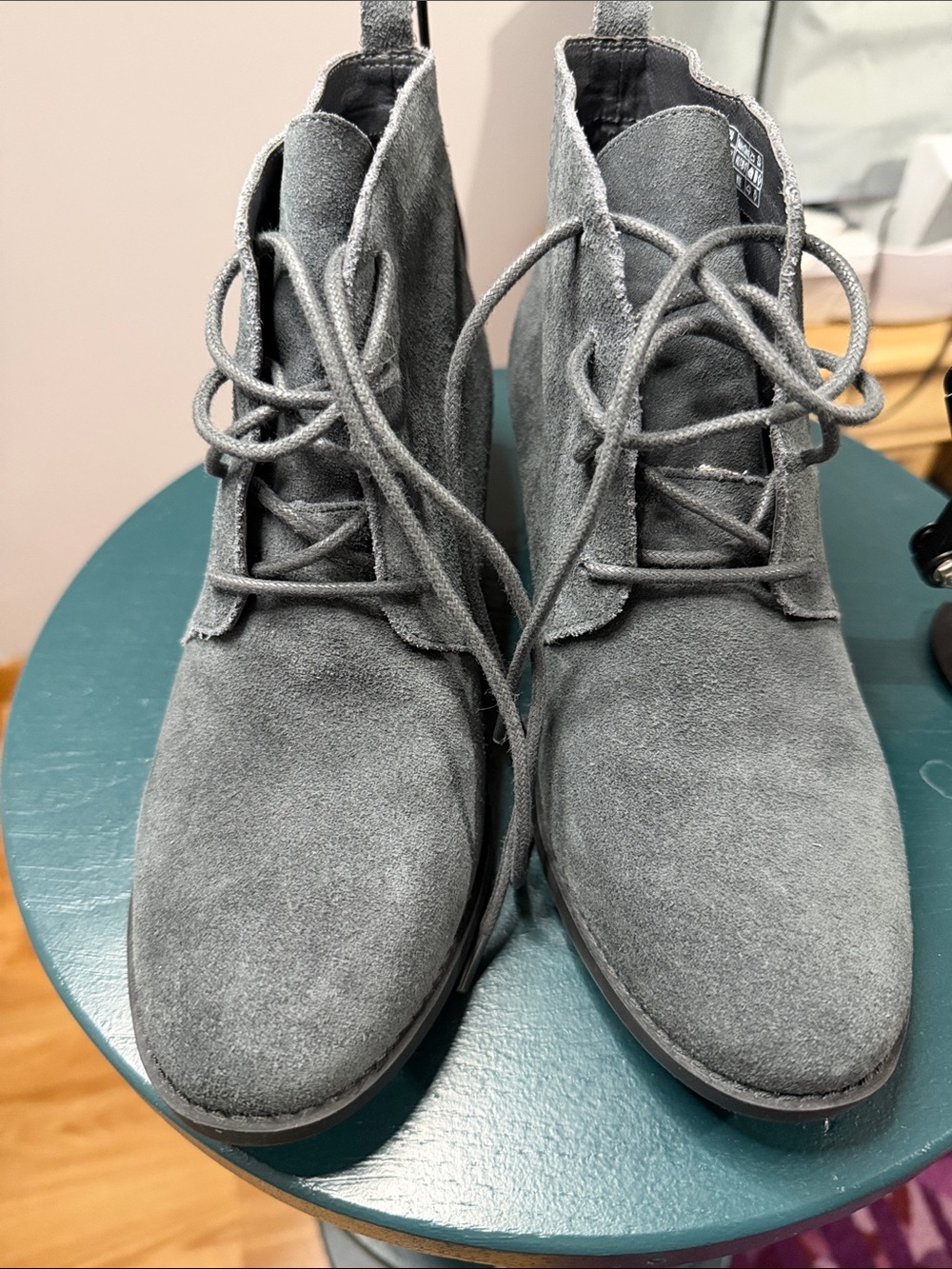 Vionic Joy Andi Orthotic Gray Suede Womens Ankle Booties Size 9